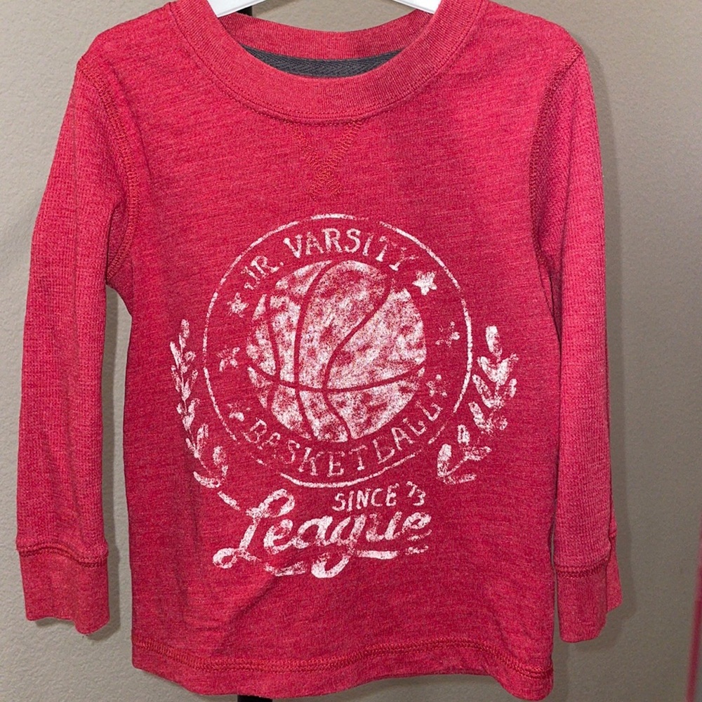 Toddler Long sleeve red shirt Size 2 T